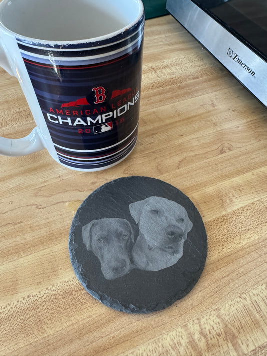 4" Round Engraved Coaster